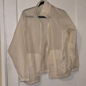 Fabletics cream Basketweave Jacket